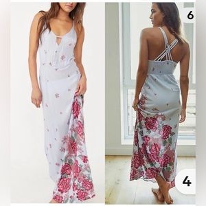 NWOT Free People Maxi Dress Womens Medium Get to You Blue Floral